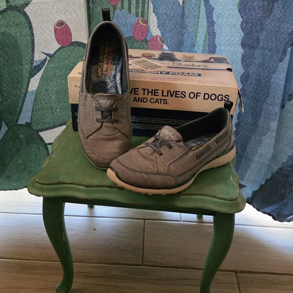 Skechers Gray Blue Women's Shoes - Picture 6 of 6